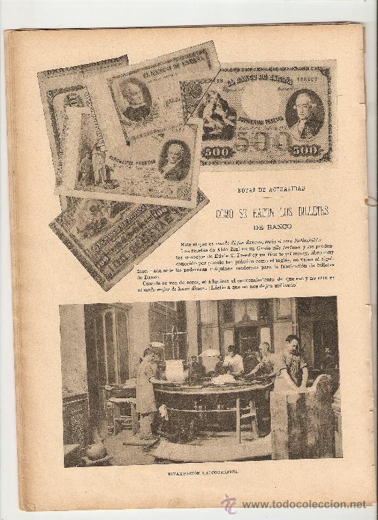 Collection Magazines and Newspapers: A&Ntilde;O 1898 CASA MONEDA HACER BILLETES BANCO BATALLA NAVAL DE SANTIAGO CUBA EL VIZCAYA MADRID TRANVIA