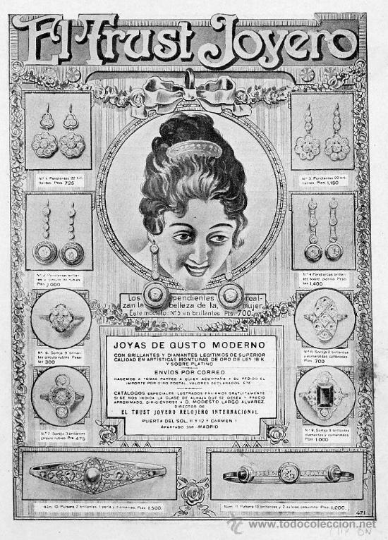 Coleccionismo de Revistas y Peri&oacute;dicos: EL TRUST JOYERO 1916 MADRID HOJA REVISTA