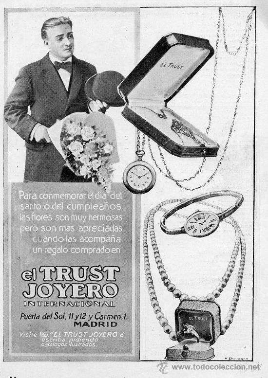 Coleccionismo de Revistas y Peri&oacute;dicos: EL TRUST JOYERO 1916 MADRID HOJA REVISTA