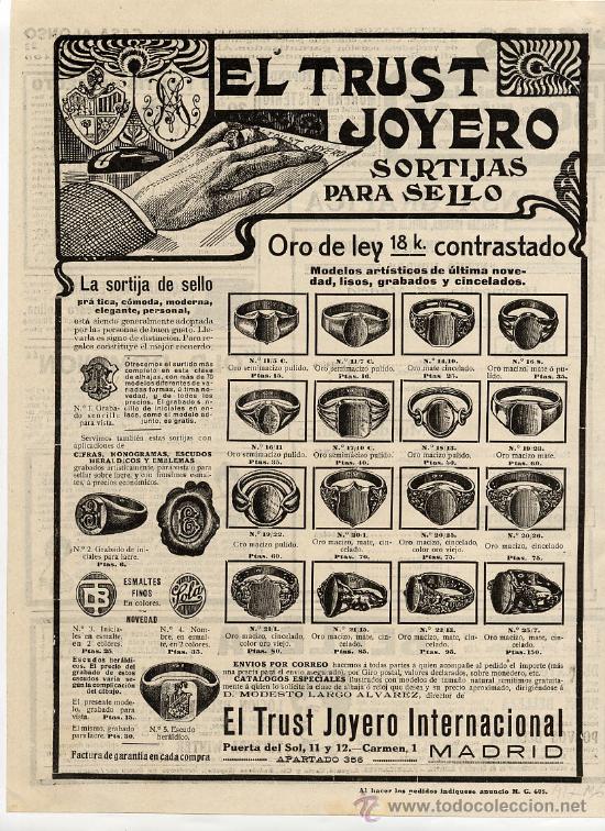 Coleccionismo de Revistas y Peri&oacute;dicos: EL TRUST JOYERO 1917  MADRID HOJA REVISTA