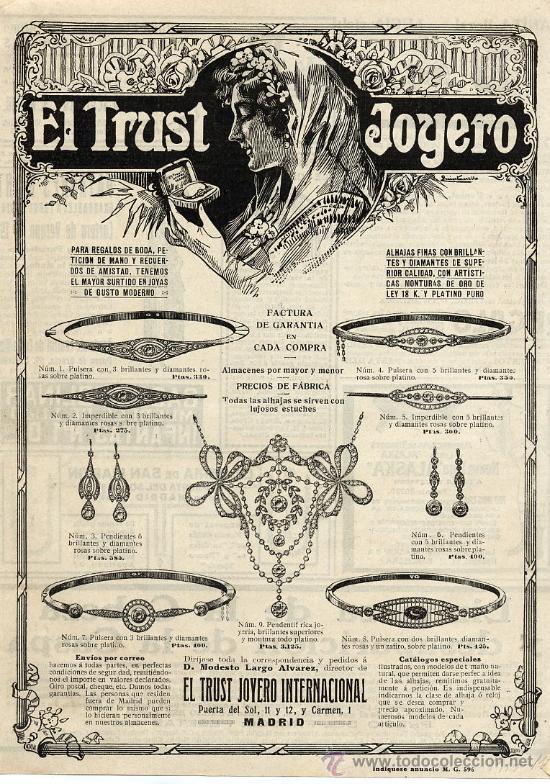 Coleccionismo de Revistas y Peri&oacute;dicos: EL TRUST JOYERO 1917  MADRID HOJA REVISTA