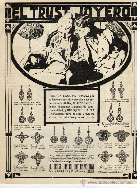 Coleccionismo de Revistas y Peri&oacute;dicos: EL TRUST JOYERO 1917  MADRID HOJA REVISTA