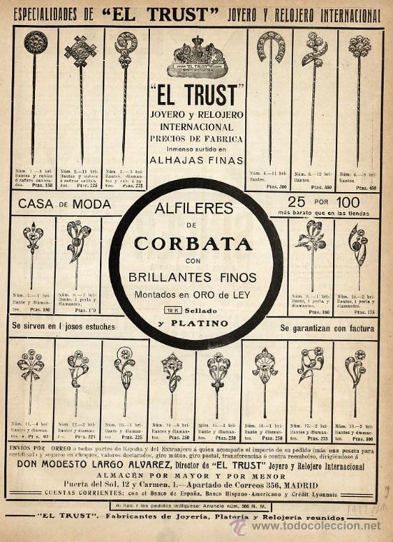 Coleccionismo de Revistas y Peri&oacute;dicos: EL TRUST JOYERO 1912  MADRID HOJA REVISTA