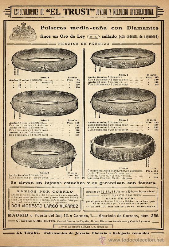 Coleccionismo de Revistas y Peri&oacute;dicos: EL TRUST JOYERO 1912  MADRID HOJA REVISTA
