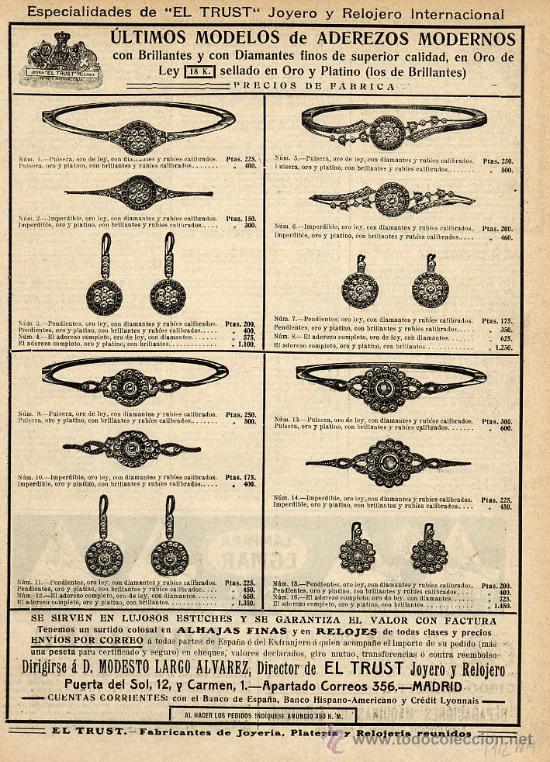 Coleccionismo de Revistas y Peri&oacute;dicos: EL TRUST JOYERO 1912  MADRID HOJA REVISTA