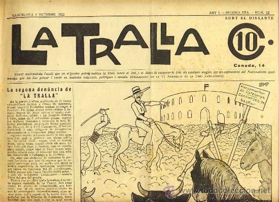 Coleccionismo de revistas y peri&oacute;dicos: Revista LA TRALLA, setmanari catalanista, del 7-10-1922