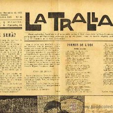 Coleccionismo de Revistas y Periódicos: REVISTA LA TRALLA, SETMANARI CATALANISTA, DEL 4-11-1922. Lote 16328546