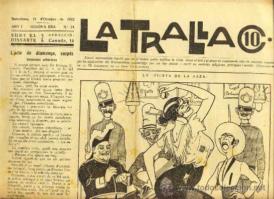 Coleccionismo de Revistas y Peri&oacute;dicos: Revista LA TRALLA, setmanari catalanista, del 21-10-1922