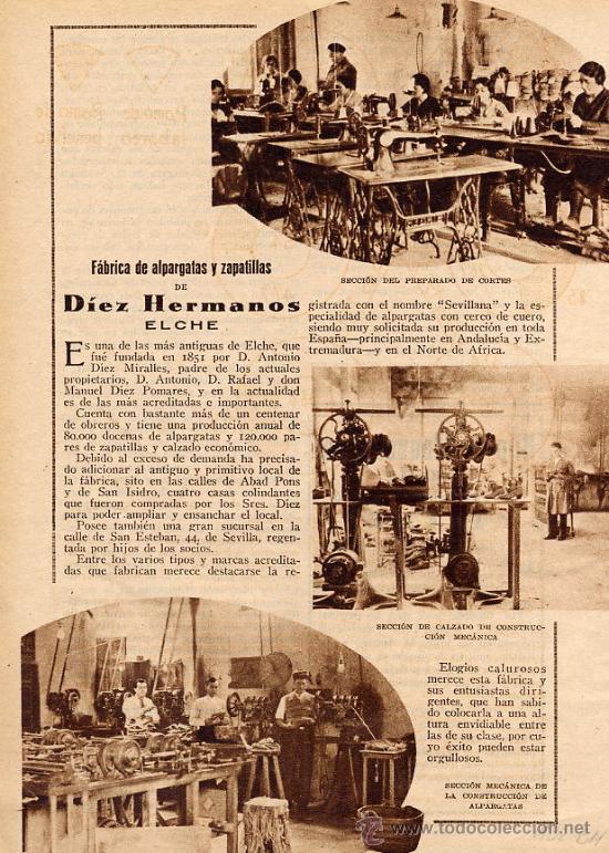Fiesta cápsula bolso elche 1932 alpargatas fabrica diez hermanos h - Compra venta en  todocoleccion