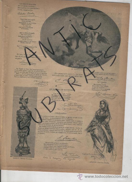Collection Magazines and Newspapers: BLANCO Y NEGRO A&Ntilde;O 1892 AUTOGRAFOS VEGA CARPIIO  FORTUNY ROSALES PLA BENLLIURE.PRADILLA