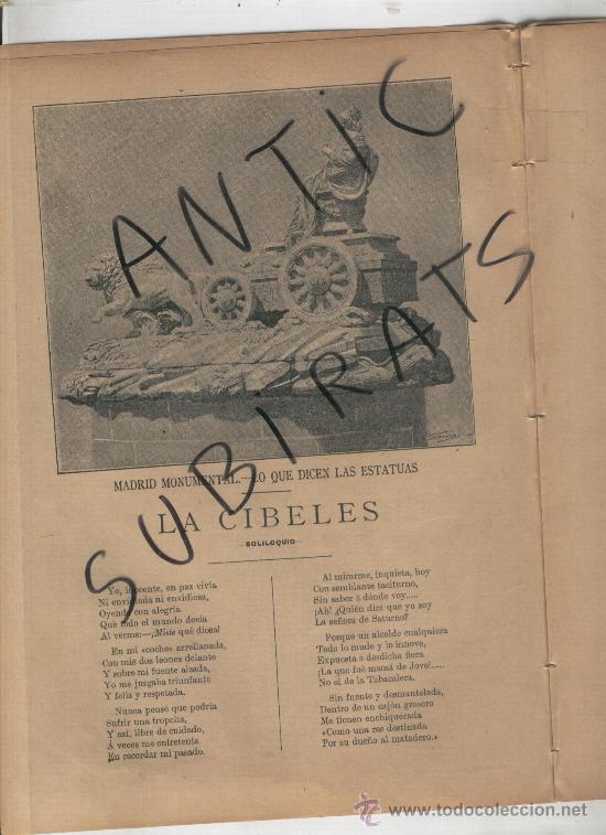 Coleccionismo de revistas y peri&oacute;dicos: BLANCO Y NEGRO. 66. A&Ntilde;O 1892. VELAZQUEZ.CARICATURAS DE TOREROS. FUENTE.LA CIBELES. REAL MADRID.