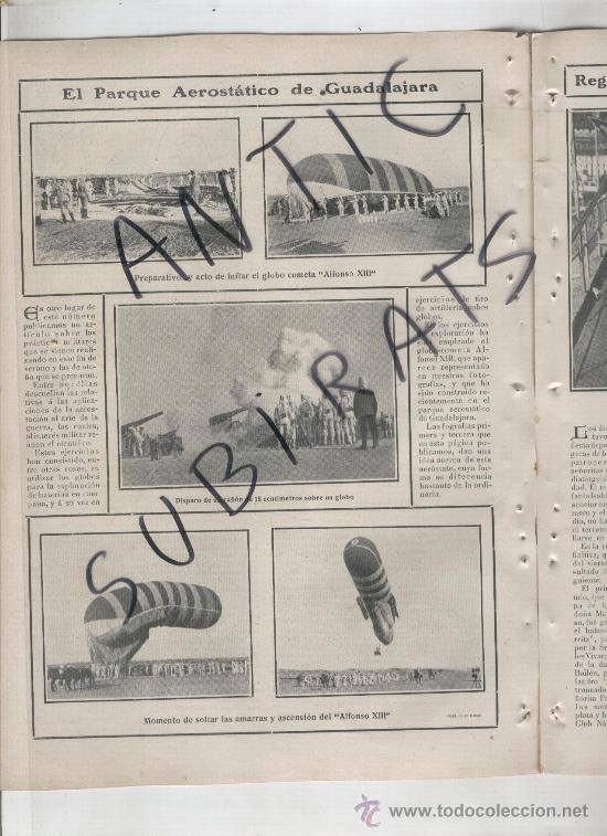 Collezionismo di Riviste e Giornali: 1906 PARQUE AEROSTATICO DE GUADALAJARA GLOBOS COMETA AGUAS DE LEREZ S.F.GUIXOLS VALLCARCA COLL