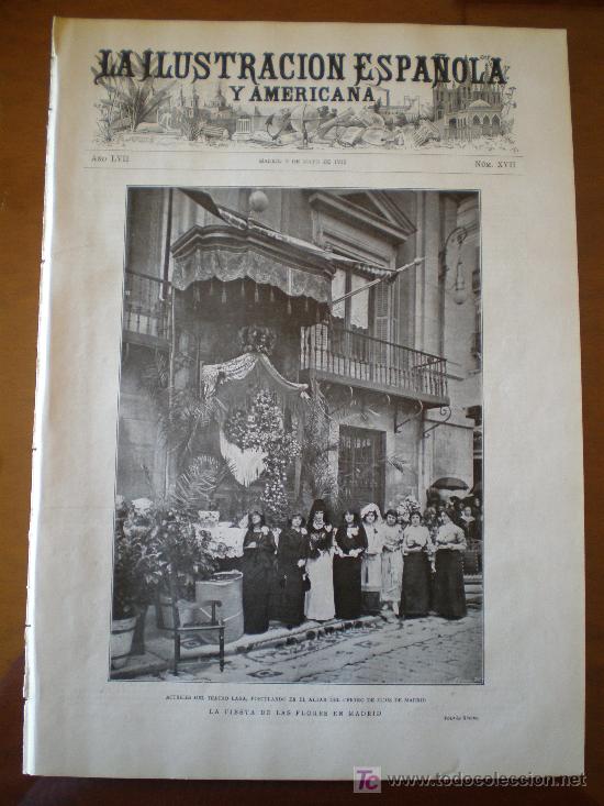 Coleccionismo de revistas y peri&oacute;dicos: ILUSTRACION ESPA&Ntilde;OLA/AMERICANA (08/05/13) FLORES GARAY GANTE CERVANTES SCOUT TIZANA MADRID