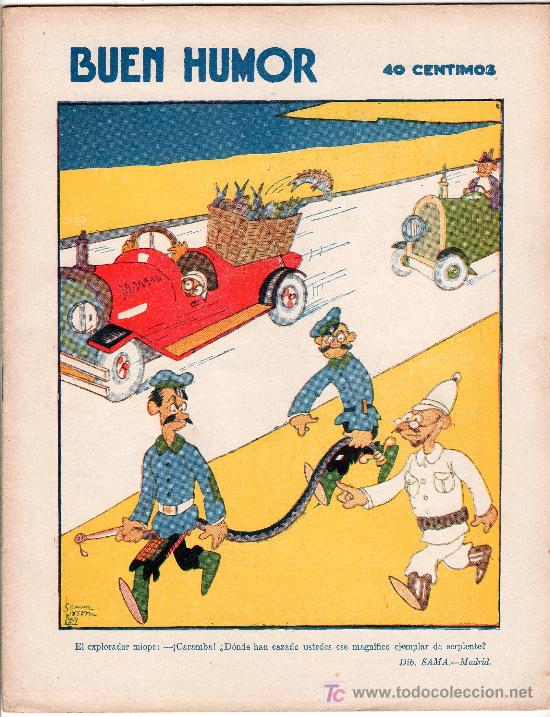 Collection Magazines and Newspapers: SEMANARIO ILUSTRADO BUEN HUMOR N&ordm; 398. MADRID 15 DE JULIO DE 1929
