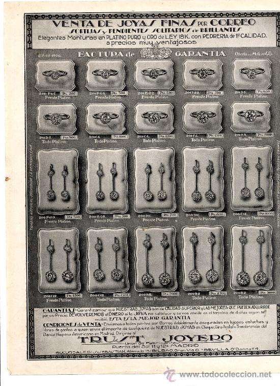 Coleccionismo de Revistas y Peri&oacute;dicos: EL TRUST JOYERO  1926  HOJA REVISTA