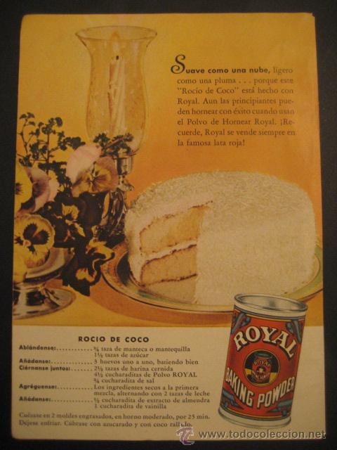 Collezionismo di Riviste e Giornali: ANTIGUA PUBLICIDAD ANUNCIO ROYAL. DE LOS A&Ntilde;OS 50.