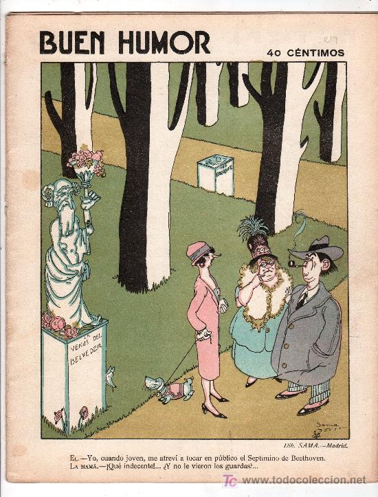 Sammeln von Zeitschriften und Zeitungen: SEMANARIO SATIRICO BUEN HUMOR N&ordm; 217 A&Ntilde;O V. MADRID 24 DE ENERO DE 1926