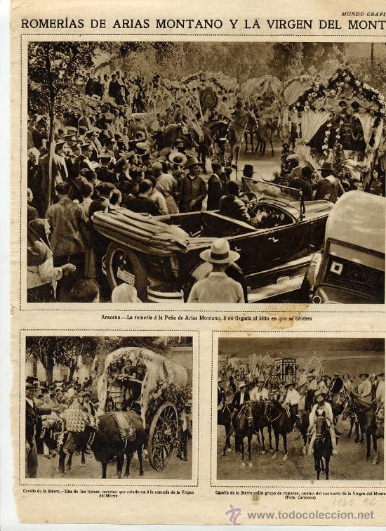 Coleccionismo de Revistas y Peri&oacute;dicos: ARACENA-CAZALLA DE LA SIERRA 1930 ROMERIAS RETAL REVISTA