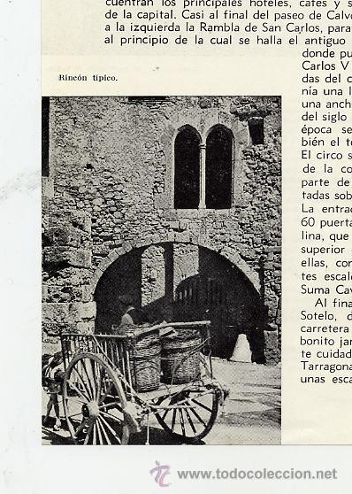 Coleccionismo de Revistas y Peri&oacute;dicos: TARRAGONA 1958 FOTO RETAL HOJA LIBRO