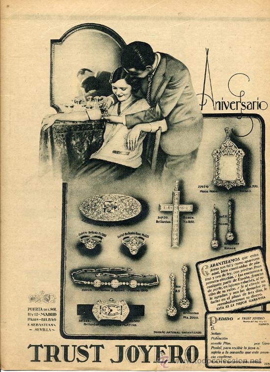 Coleccionismo de Revistas y Peri&oacute;dicos: TRUST JOYERO 1928  HOJA REVISTA