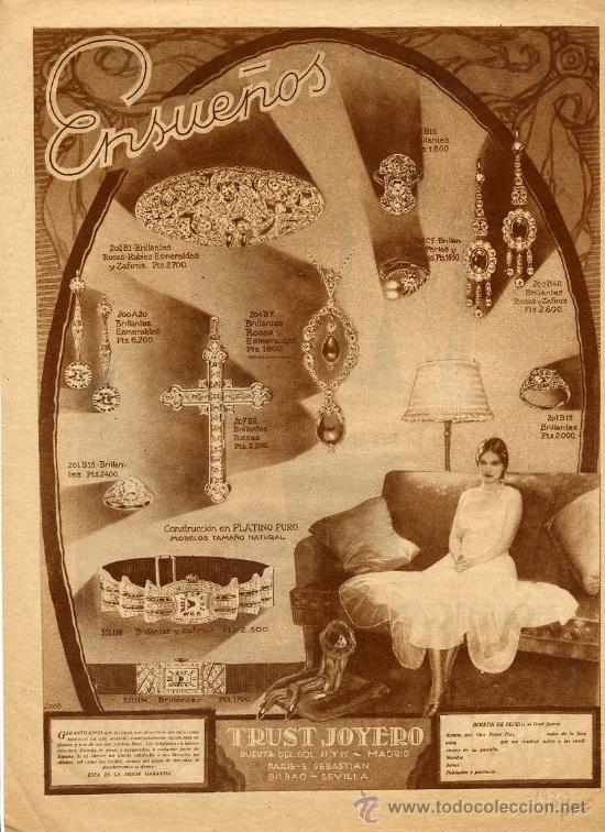 Coleccionismo de revistas y peri&oacute;dicos: TRUST JOYERO 1930 HOJA REVISTA