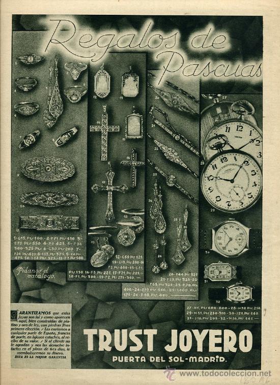 Coleccionismo de Revistas y Peri&oacute;dicos: TRUST JOYERO 1930 HOJA REVISTA