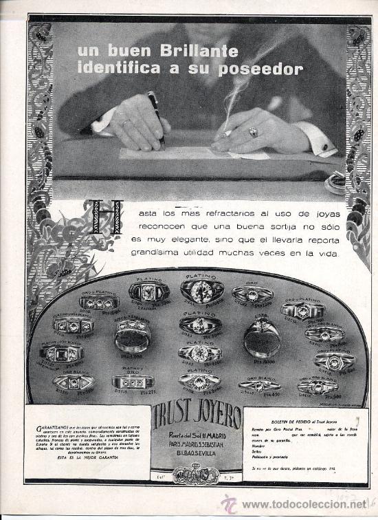 Coleccionismo de Revistas y Peri&oacute;dicos: TRUST JOYERO 1928  HOJA REVISTA