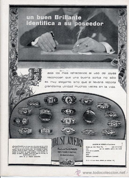 Coleccionismo de Revistas y Peri&oacute;dicos: TRUST JOYERO 1929  HOJA REVISTA