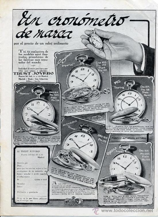 Coleccionismo de Revistas y Peri&oacute;dicos: TRUST JOYERO 1927  HOJA REVISTA