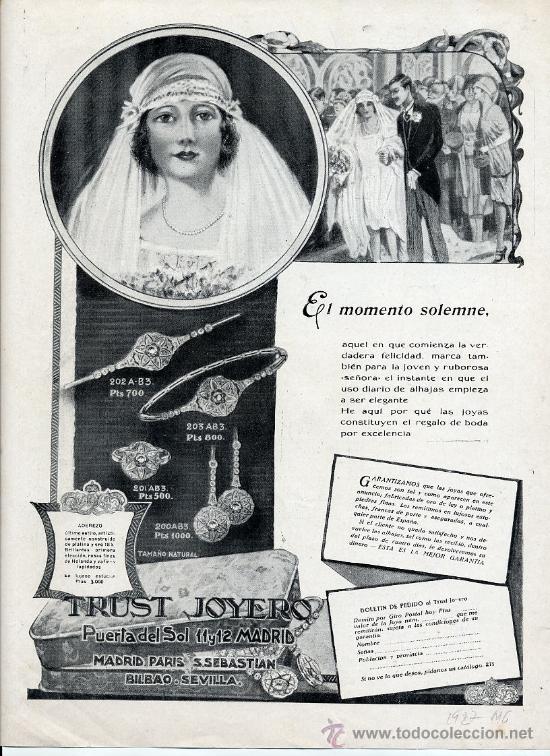 Coleccionismo de Revistas y Peri&oacute;dicos: TRUST JOYERO 1927  HOJA REVISTA