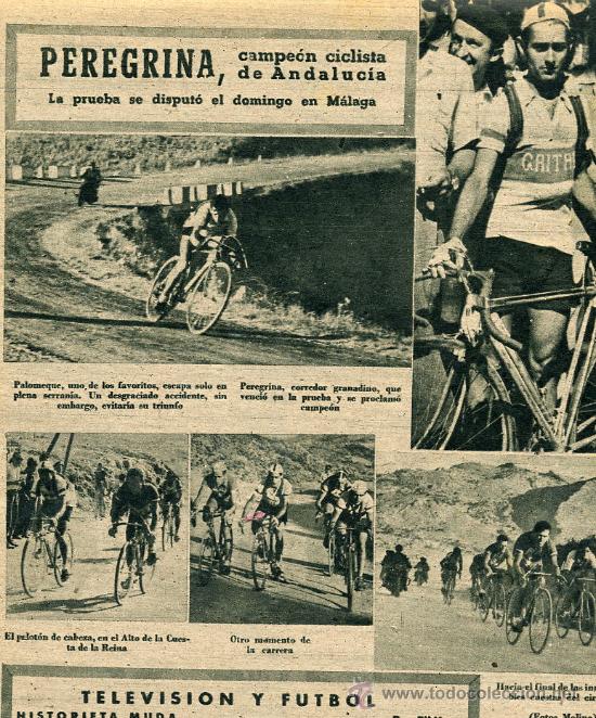 Coleccionismo de revistas y peri&oacute;dicos: CICLISMO 1948 ANDALUCIA PEREGRINA CAMPEON HOJA REVISTA