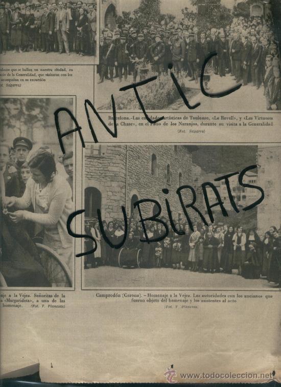 Coleccionismo de Revistas y Peri&oacute;dicos: VANGUARDIA A&Ntilde;O 1932 LA MARGARIDETA DE CAMPRODON GUERNICA QUIOSCO GUERCHO SAN ISIDRO SILLA DE RUEDAS