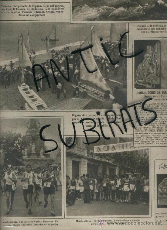 Coleccionismo de revistas y peri&oacute;dicos: LA VANGUARDIA A&Ntilde;O 1932 REGATAS DE PATINES MARCHA ATLETICA EN BARCELONA CASTELLTORT ATLETISMO