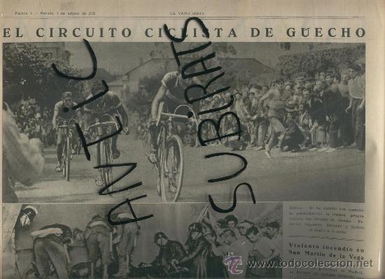 Coleccionismo de revistas y peri&oacute;dicos: LA VANGUARDIA. 03-08-1935.CICLISMO. CIRCUITO CICLISTA DE GUECHO.BILBAO.SAN MARTIN DE LA VEGA.ORNOSA.