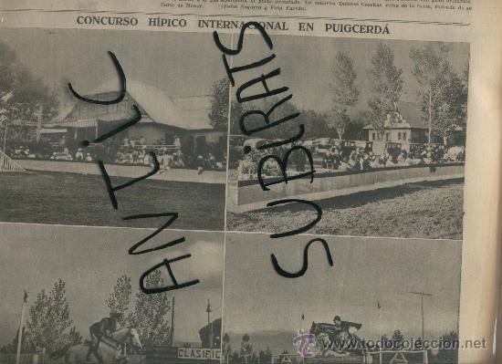 Coleccionismo de Revistas y Peri&oacute;dicos: LA VANGUARDIA. 17-08-1935.CONCURSO HIPICO INTERNACIONAL EN PUIGCERDA. CERDA&Ntilde;A. CABALLOS.