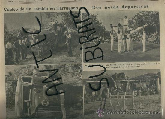 Coleccionismo de revistas y peri&oacute;dicos: LA VANGUARDIA. 27-08-1935.LOPE DE VEGA.SANT FELIU DE GUIXOLS. ACCIDENTE EN TARRATGONA.