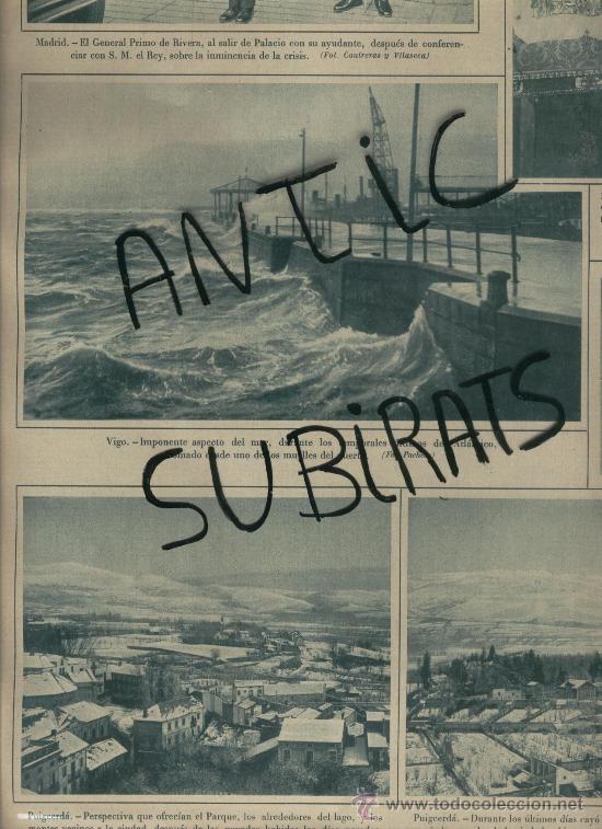 Coleccionismo de Revistas y Peri&oacute;dicos: LA VANGUARDIA. 31-01-1930.PUERTO DE VIGO. FOTO DE PUIGCERDA NEVADO. CERDA&Ntilde;A.