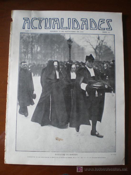 Coleccionismo de Revistas y Peri&oacute;dicos: ACTUALIDADES N&ordm; 40 (18/11/08) BASURTO MIURA CORDOBA CEUTA BENAVENTE ABC ALFONSO XIII MATADERO