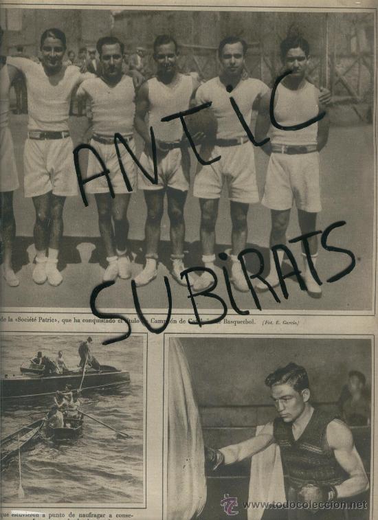 Coleccionismo de Revistas y Peri&oacute;dicos: LA VANGUARDIA A&Ntilde;O 1930 BOXEO JOSEP GIRONES BOXA CAMPEON DE CATALU&Ntilde;A DE BASQUET BASQUETBOL