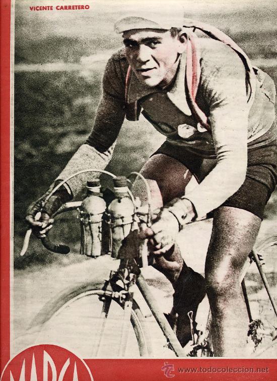 Coleccionismo de revistas y peri&oacute;dicos: CICLISMO 1945 VICENTE CARRETERO HOJA REVISTA