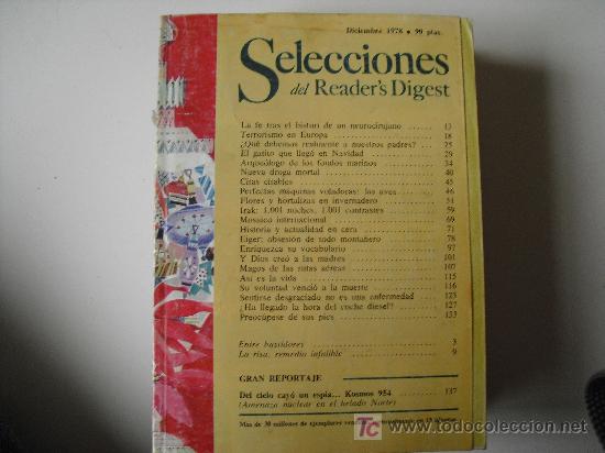 Coleccionismo de Revistas y Peri&oacute;dicos: Selecciones del Readers Digest. Diciembre de 1978