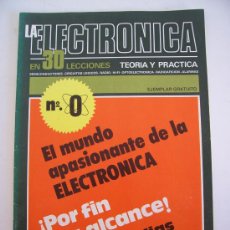 Coleccionismo de Revistas y Periódicos: REVISTA LA ELECTRONICA EN 30 LECCIONES-TEORIA Y PRACTICA, Nº0 (INDICE GENERAL DEL CURSO, 1981)