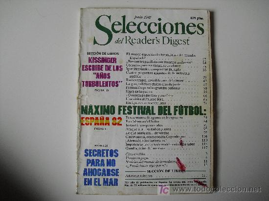 Coleccionismo de Revistas y Peri&oacute;dicos: Selecciones del Readers Digest. Junio de 1982