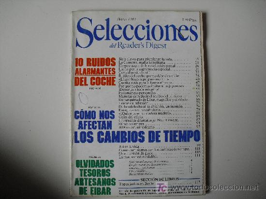 Coleccionismo de Revistas y Peri&oacute;dicos: Selecciones del Readers Digest. Marzo de 1983