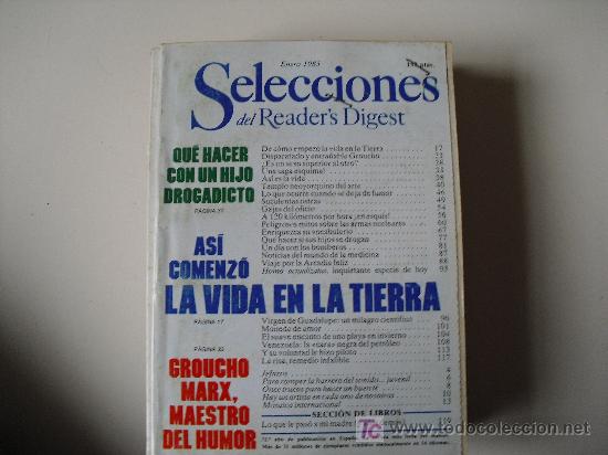Coleccionismo de Revistas y Peri&oacute;dicos: Selecciones del Readers Digest. Enero de 1983