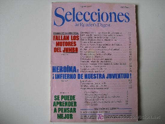 Coleccionismo de Revistas y Peri&oacute;dicos: Selecciones del Readers Digest. Agosto de 1983
