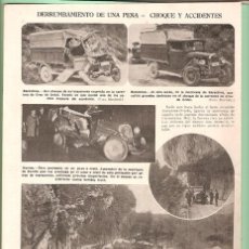 Coleccionismo de Revistas y Periódicos: HOJA DE REVISTA~1930~SANTANDER~DERRUMBAMIENTO PEÑA CARRANCEJA~ACCIDENTE DE AUTOMOVIL