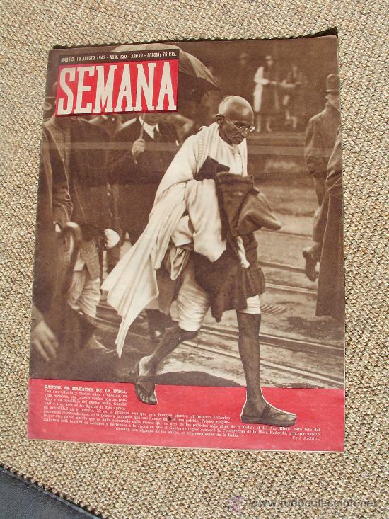 Coleccionismo de Revistas y Peri&oacute;dicos: Revista SEMANA , 18 agosto 1942 n&uacute;m 130 a&ntilde;o III.