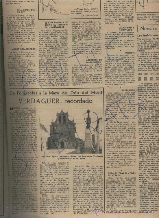 Colecionismo de Revistas e Jornais: REVISTA 1952 MISIA JOSE.M. SERT FOLGUEROLES MARE DE DEU DEL MONT PORT LLIGAT S' AGARO TOSSA DE MAR