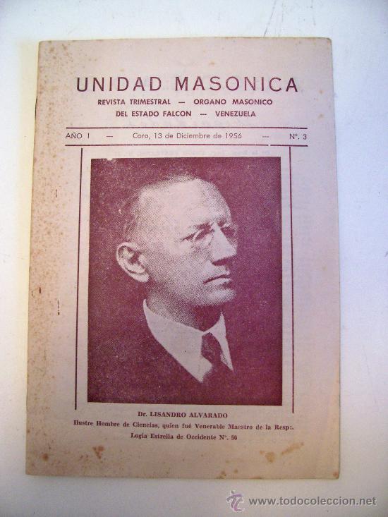 Collezionismo di Riviste e Giornali: unidad masonica, revista trimestral - organo masonico - venezuela, a&ntilde;o 1,   n&ordm;3, diciembre 1956